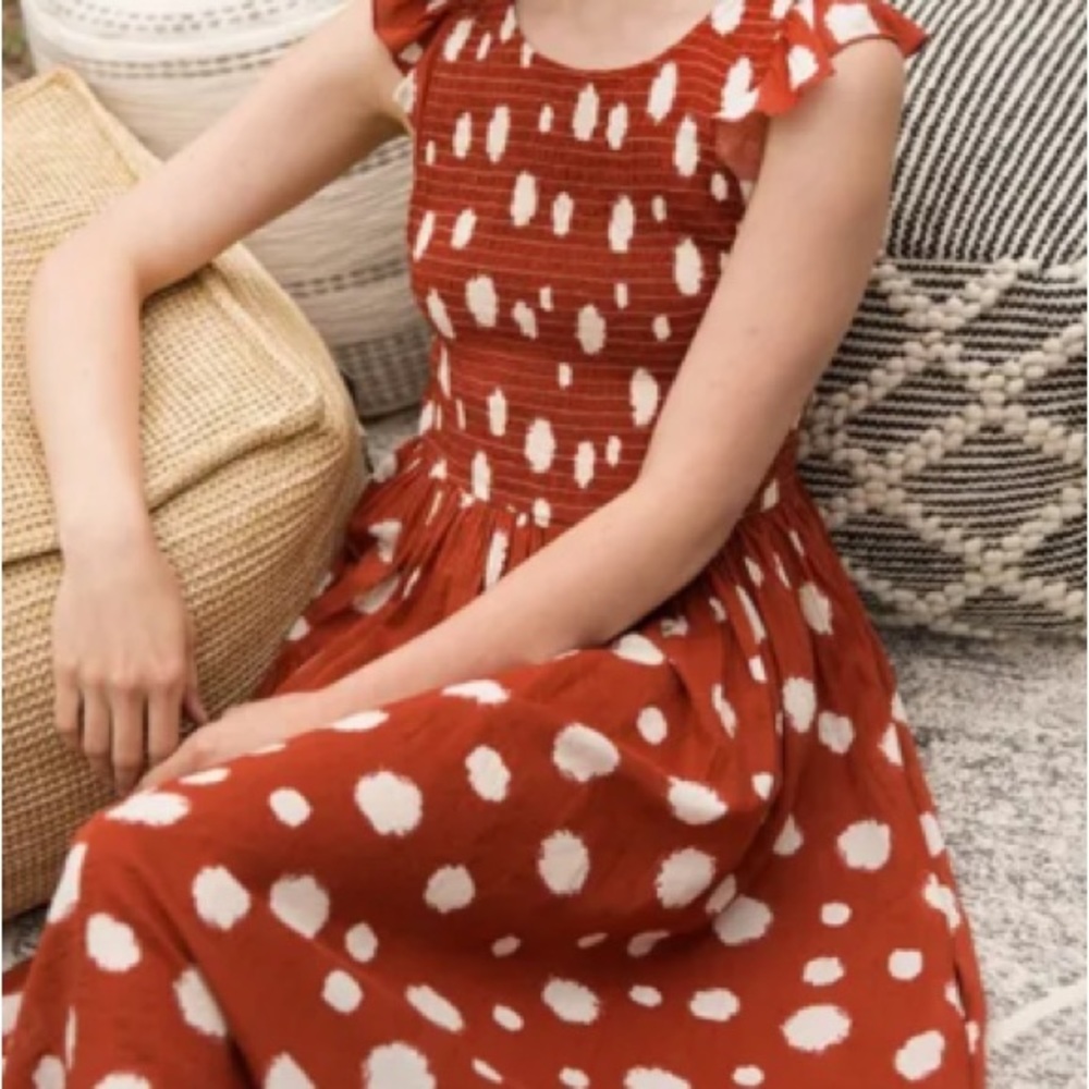 Smocked MIDI Dress